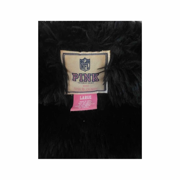Victoria Secret PINK New York Jets sequin and black faux fur lined hoodie - Picture 4 of 7